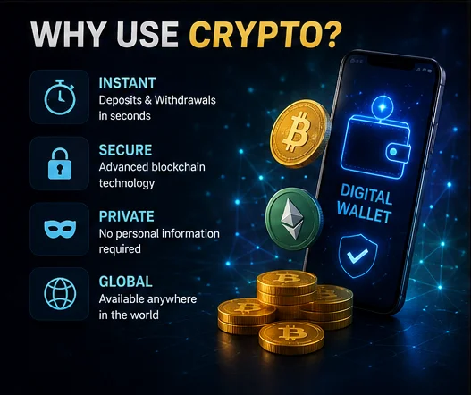 Икони на криптовалути, приемани от Vavada: Bitcoin, Ethereum, Litecoin и USDT